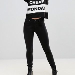 Cheap Monday Second Skin Jeans High Waist Jeans